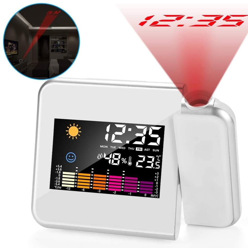 Projection Alarm Clock, Digital Clock Projector on Ceiling Wall with