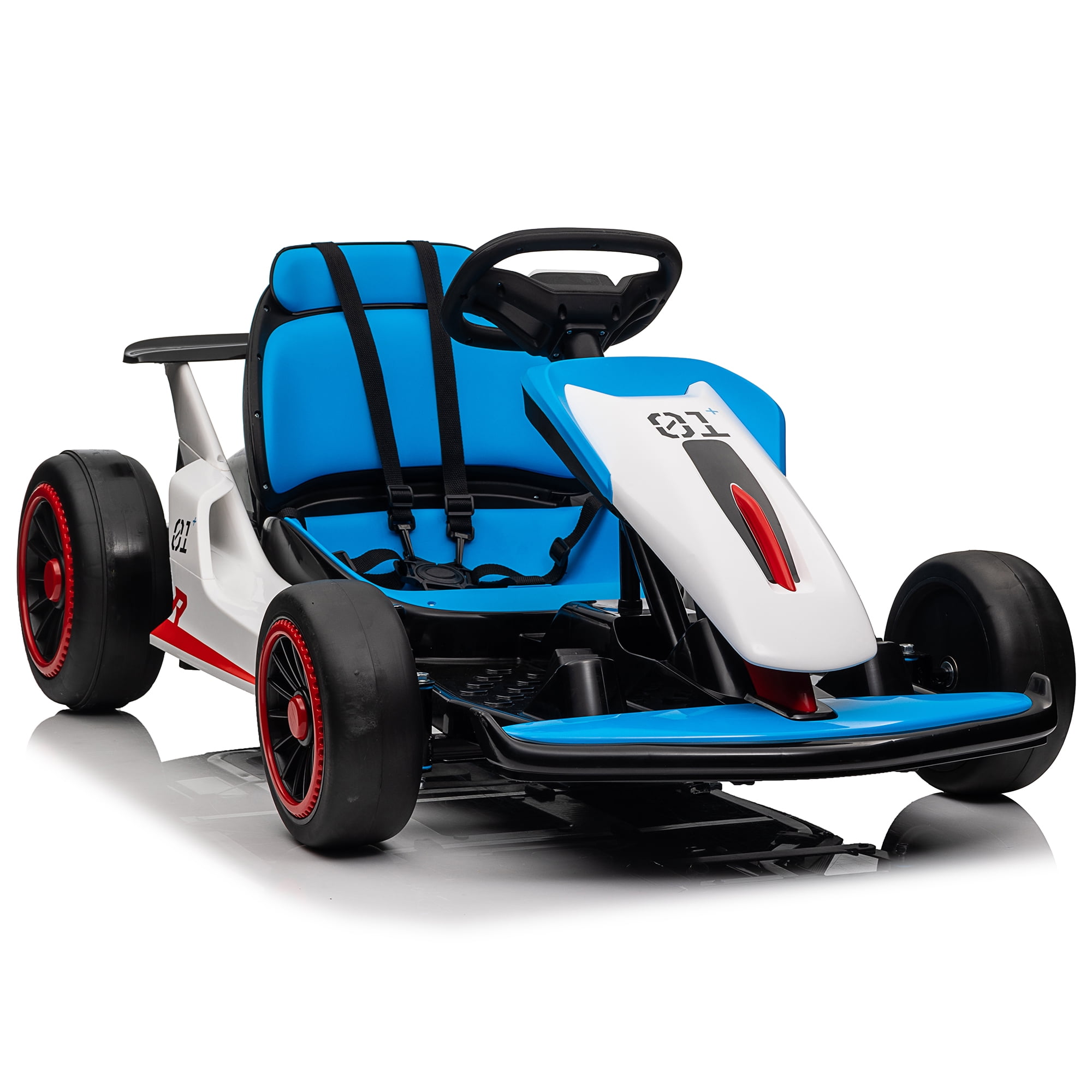 24V Electric Go Kart ride on toys for boys girls Age 6+, Blue