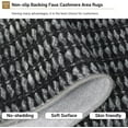thumbnail image 4 of 8x10 Washable Modern Textured Stripe Rug Thin Non-Slip Low Pile Stain-Resistant Reinforced Edges Foldable Entryway Black, 4 of 8