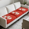 thumbnail image 3 of Xixirimido Couch Cushion Covers 3Piece Seat Cushion Cover Stretch Couch Cover Sectional Sofa Slipcovers Furniture Protector, Christmas Santa Claus Red, 3 of 8