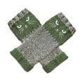 thumbnail image 3 of Guantes sin dedos con mangas para muñeca y orificio para pulgar, ideales para clima frío para mujeres y niñas. verde, 3 of 8