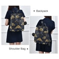thumbnail image 4 of FORMRS Women's Travel Backpack Purse Anti-Theft Hidden Pockets Casual Shoulder Bag, Gold Art Pattern, 4 of 7