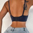 thumbnail image 4 of Sujetador con aros para mujer, encantador, con correas ajustables para los hombros, sujetador push-up para niñas, azul 36B, 4 of 7