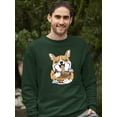 thumbnail image 2 of Japanese Style Corgi W Ramen Sweatshirt Men -Image by Shutterstock, Male XX-Large, 2 of 4