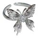 thumbnail image 5 of Anillo de mariposa de metal, delicado, elegante, ajustable, abierto, para fiesta de cumpleaños, aniversario, 5 of 8