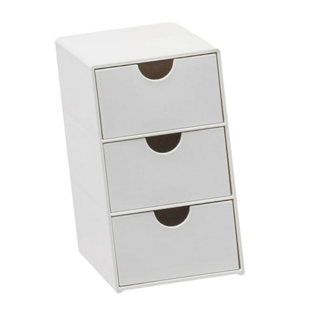 Organizador de cajones de escritorio, caja de almacenamiento de maquillaje, gran espacio, multifuncional, para joyas Pequeño