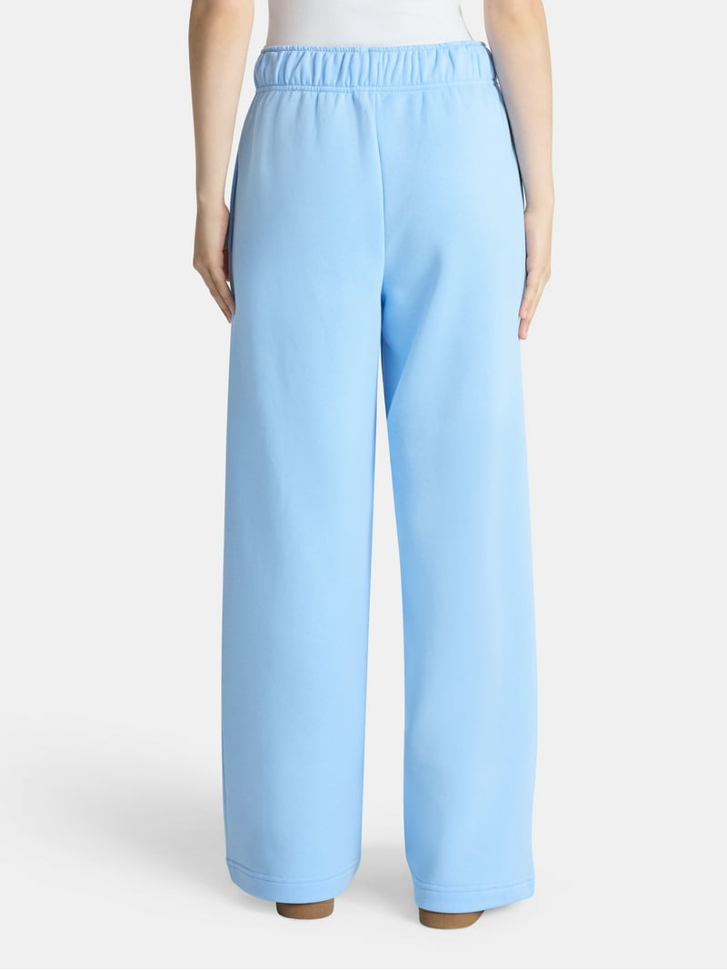 No Boundaries Wide-Leg Foldover Fleece Pants, 30'' Inseam, Women's