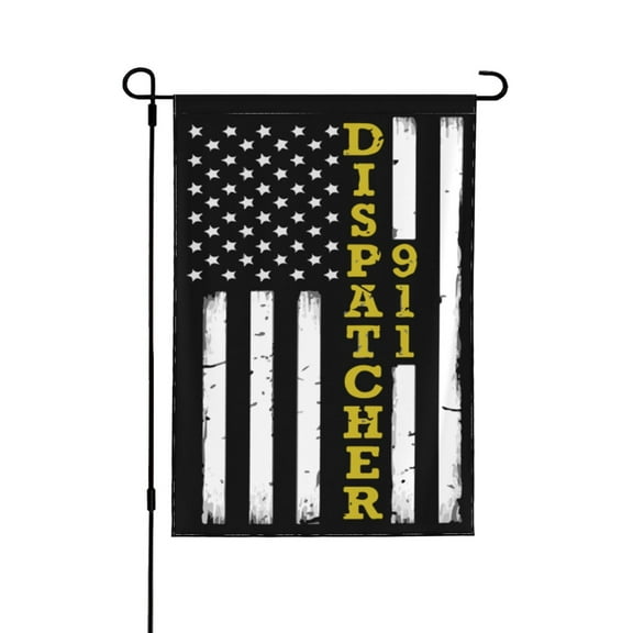 Thin Gold Line Flag 911 Dispatcher Garden Flag 12.5x18 Inch Double Sided Decorations Outdoor Yard Flags For Outside Lawn Porch Garden Decor