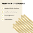 thumbnail image 2 of 16-Pack Brass Rod, 1.2mmx200mm H65 Solid Round Rods for Knife Handle Pins Material Making Supplies/Shaft Crafts/Model DIY, Lathe Rivet Dowel Stock Tube, 2 of 5
