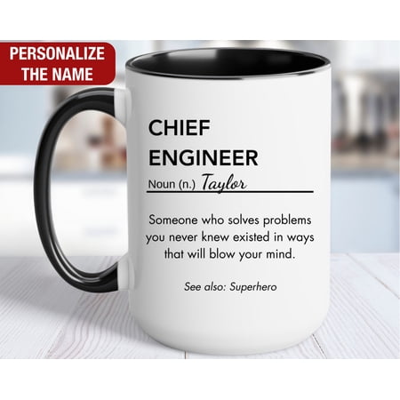 Chief Engineer Definition Mug Personalized Chief Engineer Cup Chief Engineer Gift Chief En