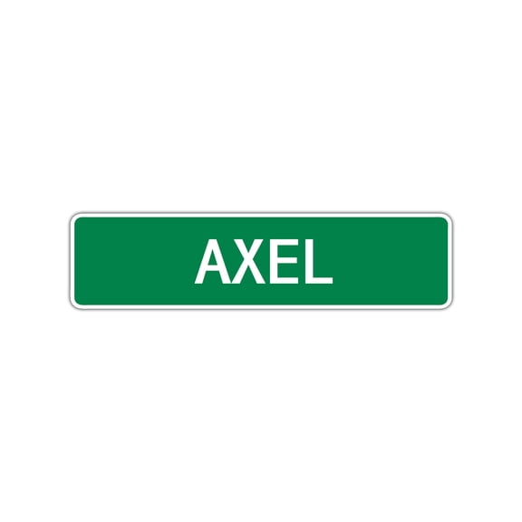 Axel Boys Letter Printed Plaque Decoration Label Indoor Outdoor Children Name Wall Novelty Aluminum Sign 4"x18"