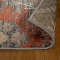 thumbnail image 6 of 8' X 10' Rust Floral Stain Resistant Area Rug, 6 of 8