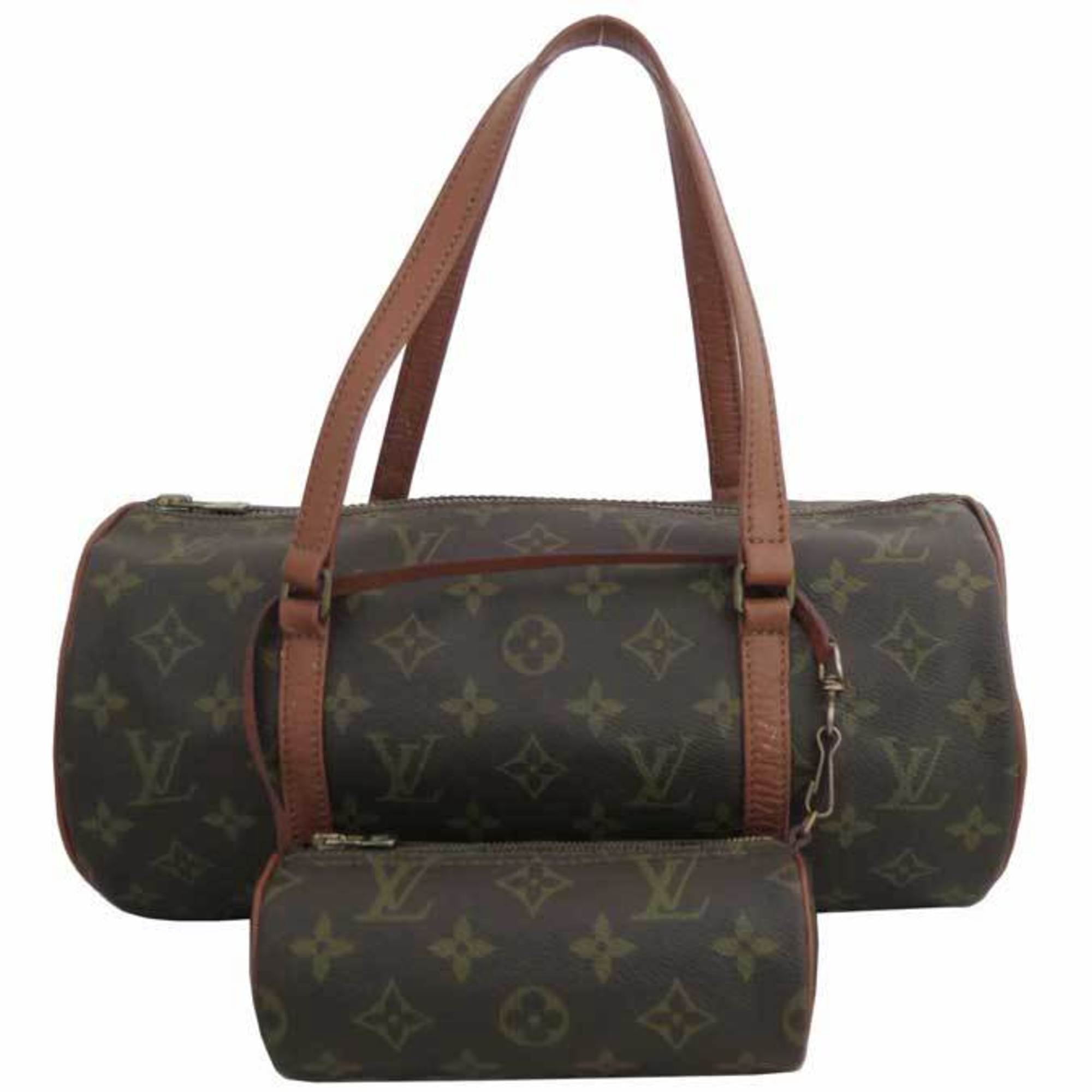 Authenticated used Louis Vuitton Bag Monogram Papillon Brown x Canvas Handbag with Pouch Women's M51385, Adult Unisex, Size: (HxWxD): 15cm x 30cm x