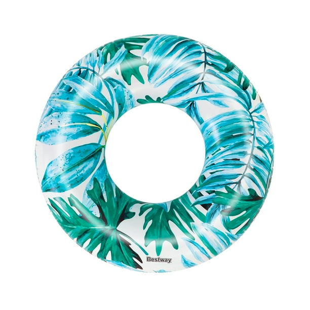 Salvavidas Dona Inflable Tropical Azul Bestway Plástico Resistente