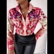 thumbnail image 5 of Blusas para Mujer, con Botones, Estilo Informal, de Negocios, de Larga, Elegantes y Sexys. Estampado Rosa XL, 5 of 9