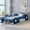 Blue, variant on Sailvan Twin Size Race Car-Shaped Platform Bed with Wheels