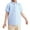 Blue, variant on Qudderr Kids Baby Pullover T-Shirt Short Sleeve Tops for Boys Girls Lapel Summer Tees Juniors Solid Colour Golf Shirt for 3-15T