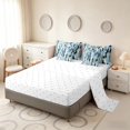 thumbnail image 4 of Manfei Ombre Brushstroke Queen Bedding, Blue Tone Gradient Bedding Comforter Set Queen, Reversible 7-Piece, 4 of 6