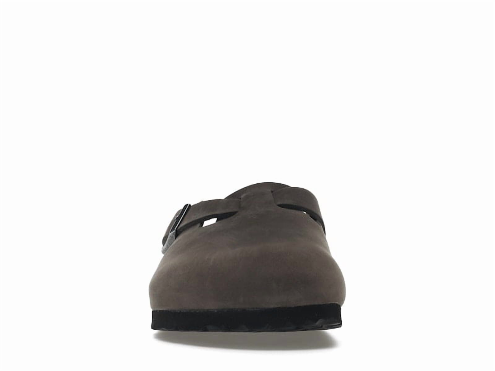 Birkenstock Unisex Boston Soft Footbed Oiled Leather Iron Grey Shoes, from StockX