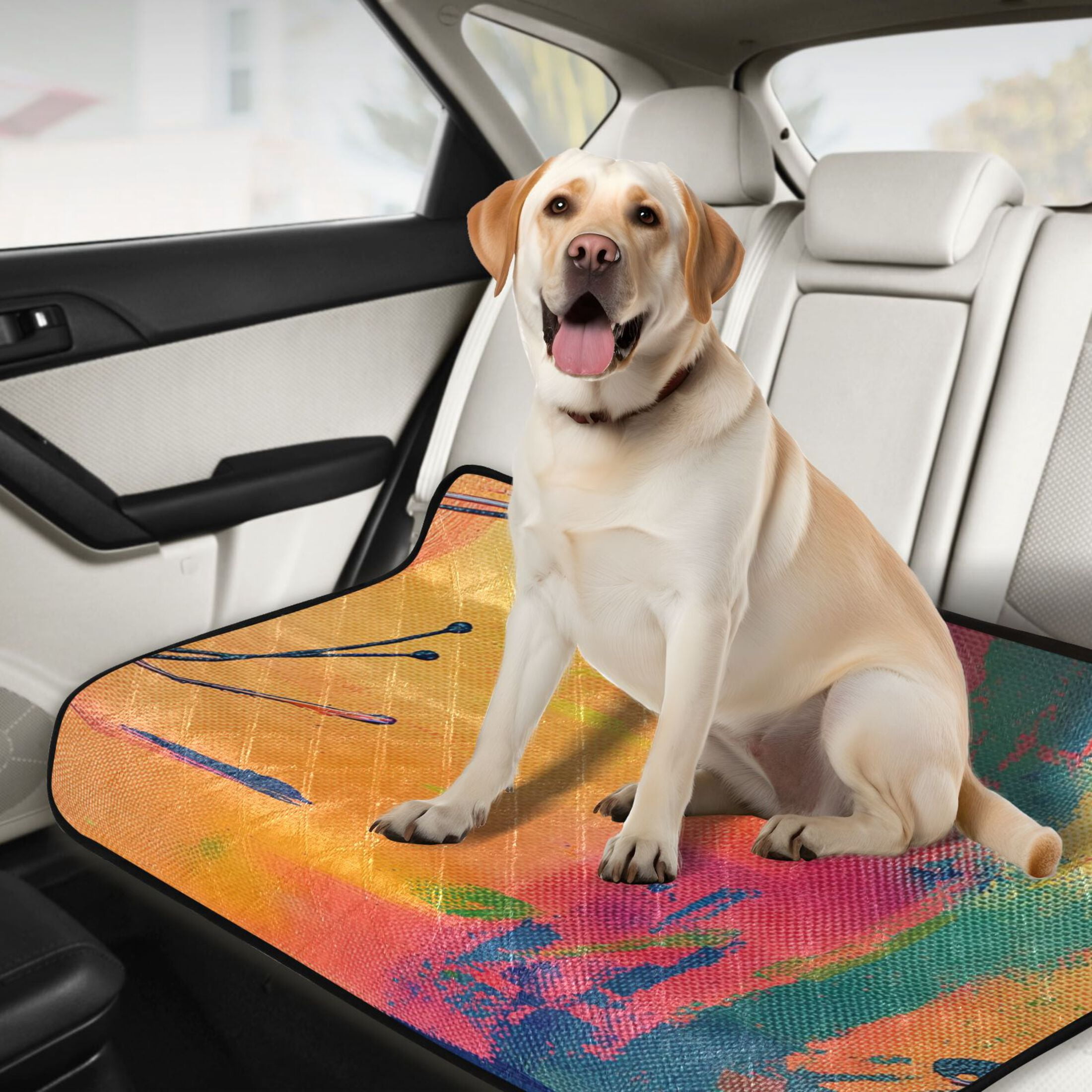 Washable Pet Pee Pads with Super Absorbent Reusable Training Pads for Dogs & Cats Abstract Painting with Bold Brushstrokes
