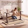 thumbnail image 4 of Homall 55" × 24" Electric Height Adjustable Standing Desk Home Office Computer Desk Memory Preset with T-Shaped Metal Bracket, Black&Wood, 4 of 8