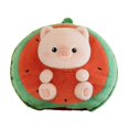 thumbnail image 3 of Cerdo de sandía de peluche, juguete de peluche, muñeco de animal de fruta, lindo y práctico accesorio fotográfico, decoración de fiesta cómoda para, 3 of 8