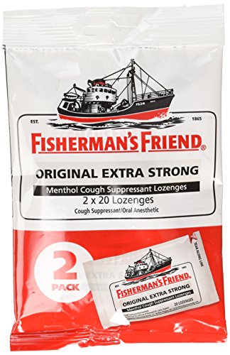 3 Pack Fishermans Friend Extra Strong Menthol Cough Suppressant 40 Lozenges Each