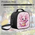 thumbnail image 5 of Jeiento Axolotl School Bags for Girls 7-10 10-12 Kids Backpack Set with Lunch Box Pencil Case Music Note Elementary School Back Pack Preschool Kindergarten Bookbag Travel Daypack Black, Pink, 5 of 7