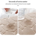 thumbnail image 3 of Alfombra de baño de espuma viscoelástica YIHOUSE Cobblestone, supersuave, gris, 3 of 6