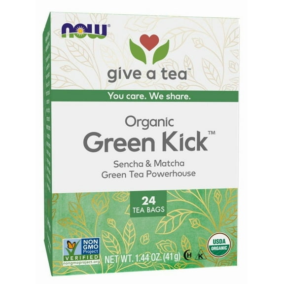 NOW Foods Green Kick Tea Ct, 24 Ct