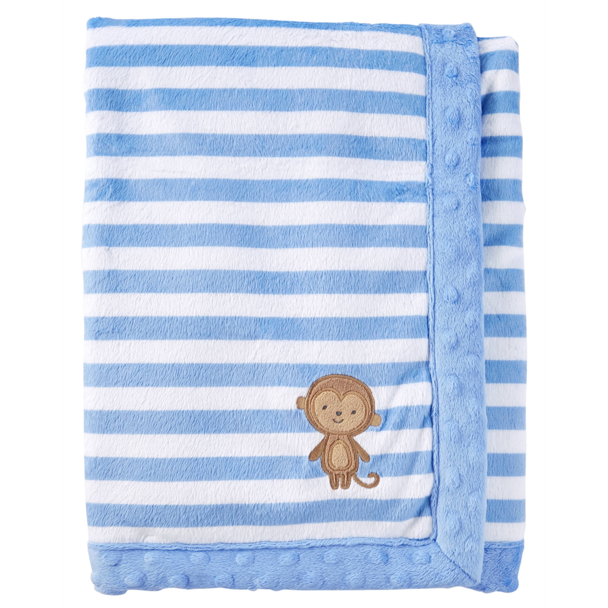 Child of Mine Newborn Plush Baby Blanket, Monkey