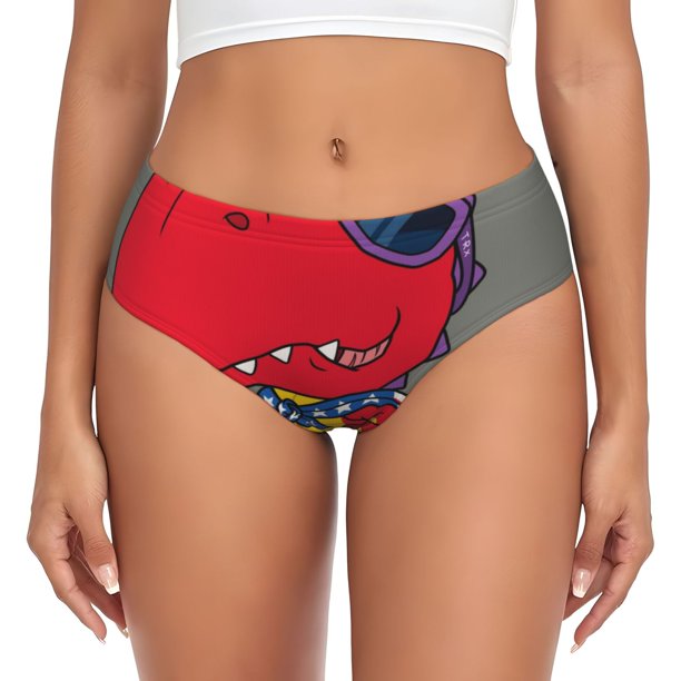 Balery Dinosaur Super Hero Cartoon Ropa Interior de Algodón para Mujer con Dibujo – Braguitas Cómodas y Elásticas, Estilo Clásico-X-Small