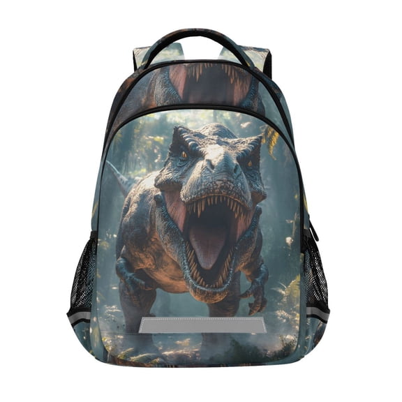 ALAZA A Dinosaur in Forest Backpack Elementary School Bag Bookbag Travel Rucksack