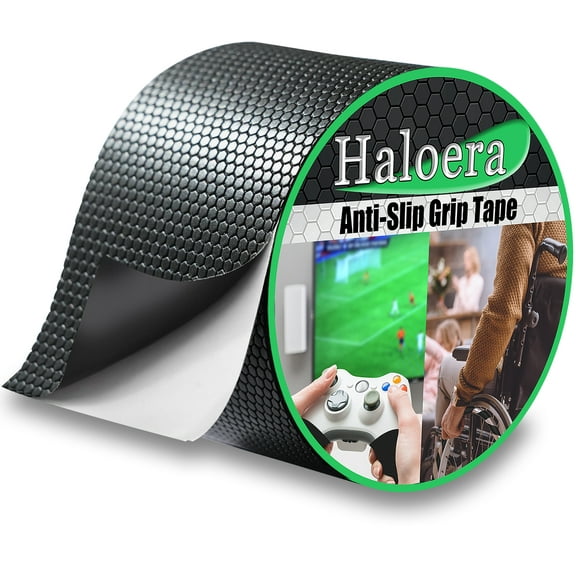 Rubber Grip Tape for Handle Anti-Slip - Heavy Duty Non-Abrasive Waterproof Tape for Indoor & Outdoor, Contact Surfaces Safer, Comfort, Noise Reduction, Customizable - (Black, 2In x 10Ft)