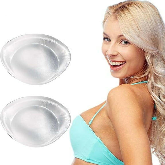 Rongsi Silicone Bra Inserts Large Bra Inserts Silicone Add 2 Cup Size Bra Padding Bust Enhancer Transparent Color