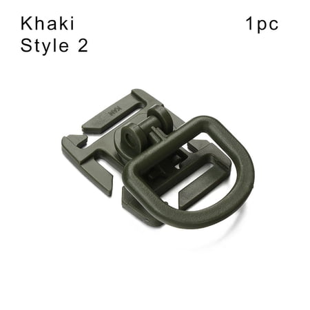 1/2/5pcs Camp Hike Backpacks Locking Carabiner Outdoor Molle Webbing EDC tool Mountain Clamp Hose Clamp D Ring Clip Strap Hang Buckle KHAKI 1PC STYLE 2