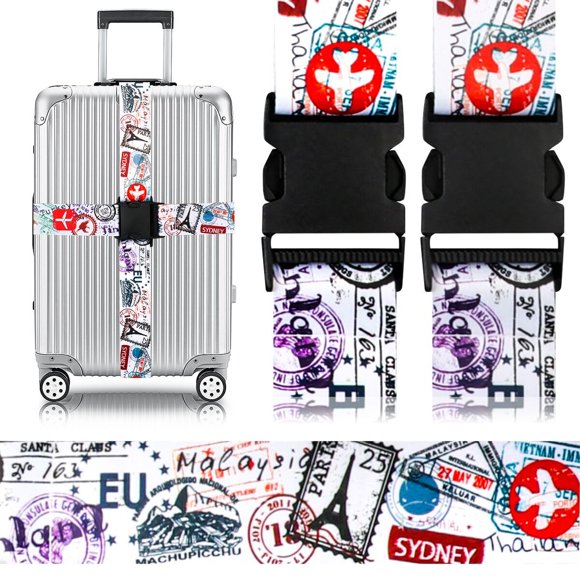 Correa Ajustable Para Equipaje De Viaje, Cinturón Para Maleta, Accesorios Para Bolsa De Viaje, 1,96 Pulgadas De Ancho X 6,4 Pies De Largo (Color 4)