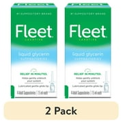 (2 pack) Fleet Liquid Glycerin Suppositories for Adult Constipation, 7.5 mL, 4 Bottles