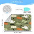 thumbnail image 2 of Ironing Mat Portable Ironing Blanket for Table Top Travel Ironing Pad for Washer Dryer 27.6" x 47.2" Pale Green Pumpkins and Ghosts, 2 of 6