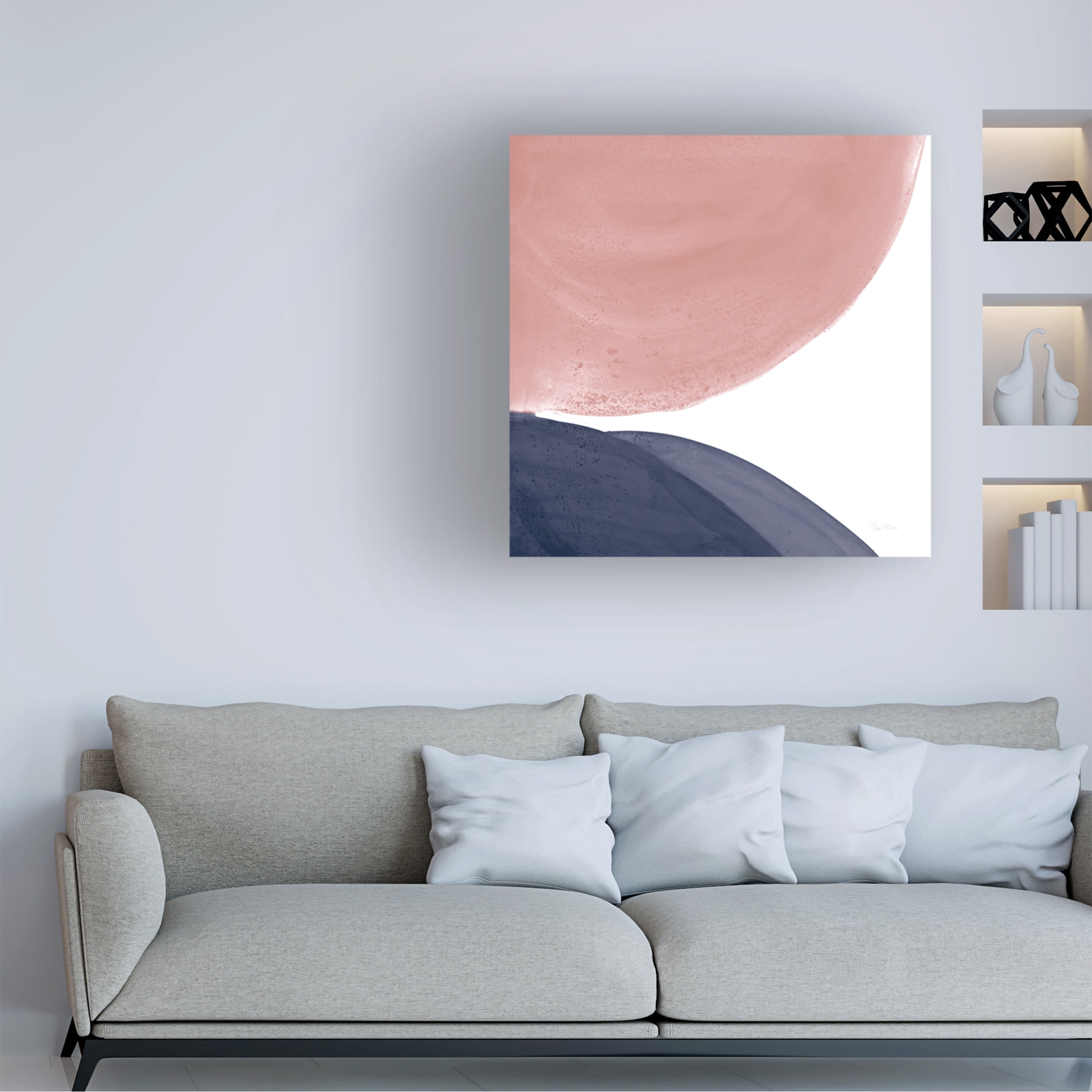 Piper Rhue 'Pools of Navy Pink II' Canvas Art