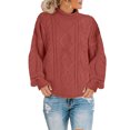 thumbnail image 1 of Chandail à Col Roulé Épais pour Femmes, Décontracté, Confortable, Couleur Unie, Mode Hiver Chaud, 1 of 4