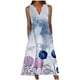thumbnail image 2 of ICHUANYI Clearance Women's Summer Design Casual Dress Gradual Sleeveless Neck V-Neck Long Dress(Gray, L) ICHUANYI WER2023080701624, 2 of 5