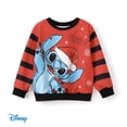 thumbnail image 2 of Disney Stitch Girls Boys Graphic Sweatshirts Striped Family Christmas Matching Sets Pullover Ugly Sweatshirts, 2 of 7