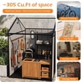 thumbnail image 4 of Domi 8x6 Ft Resin Outdoor Storage Shed with Floor, Weatherproof Plastic Garden Shed for Tools, Bikes, Lawn Mower, Patio & Backyard, 4 of 7
