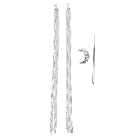 UPOUART Hair Forks In Silver For Traditional Festival Updo Creation Suitable For Girls 1Pack