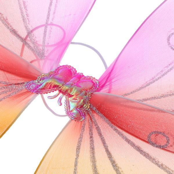 2x Mariposa Colorida con Alas de Hadas para de Disfraces Colco Ala de hada mariposa para niños