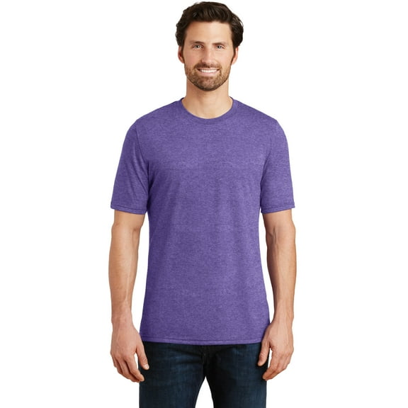 District Made Mens Perfect Tri Crew Tee. Dm130 , DM130 , Purple Frost , X-Large