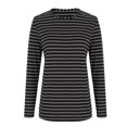 thumbnail image 7 of Oplxuo Basic Long Sleeve Striped Shirts for Women Casual Crewneck Pullover Tops Stylish Colorblock Sweatshirt, 7 of 7