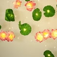 thumbnail image 5 of Hxlamzoo 1 Pc LED Simulated Lotus Flower Light String 78.74 Inches 20 LEDs Remote Control Battery Operated Multicolor Silk Flowers for Bedroom Home Garden Indoor Outdoor Party Holiday Decorations, 5 of 6