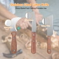 thumbnail image 4 of Cuchillo 3pcs Cortadores de acero Cortadores inoxidables Gruesos Rectos espejo Pulido Fácil de Agarrar de Madera para Baldosas de Pared PlásTico de Madera, 4 of 7